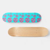 Roze crèmedonuts skateboard (Horizontaal)