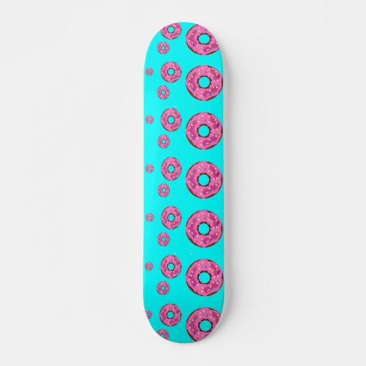 Roze crèmedonuts skateboard (Voorkant)