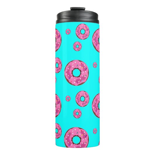 Roze crèmedonuts thermosbeker (Voorkant)