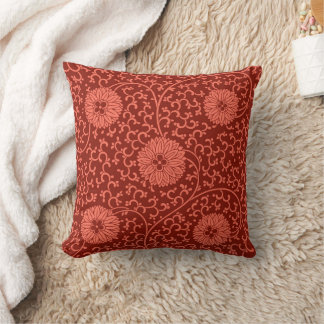 Roze & Crimson Boho  bloemmotief Kussen