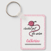 Roze Crochet Fast, Die Warm Sleutelhanger (Voorkant)