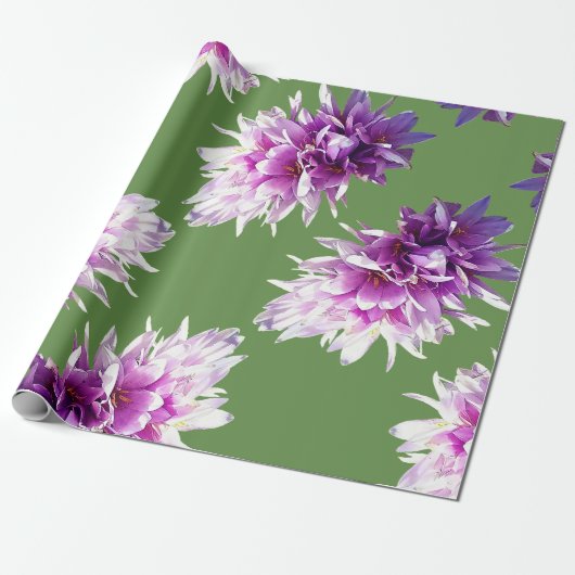 Roze Crocus Flowers Cadeaupapier (Uitgerold)