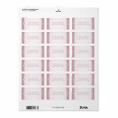 Roze Cross Damask Flower Adresetiketten Etiket (Full Sheet)