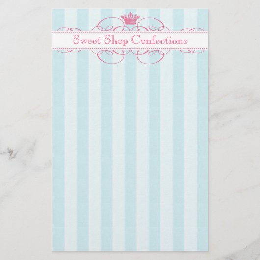 Roze Crown Sweet Shop Flyer (Voorkant)