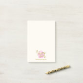Roze crupcake post-it® notes (Op bureau)