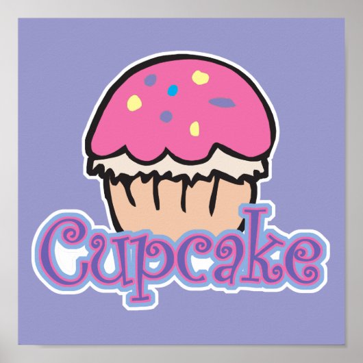 Roze crupcake poster (Voorkant)