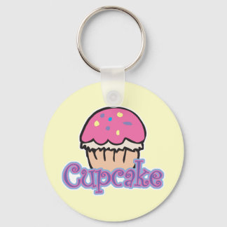 Roze crupcake sleutelhanger