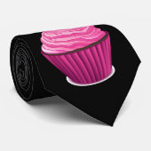 Roze crupcake stropdas (Opgerold)