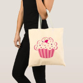 Roze crupcake tote bag (Voorkant (product))