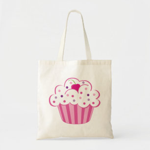 Roze crupcake tote bag