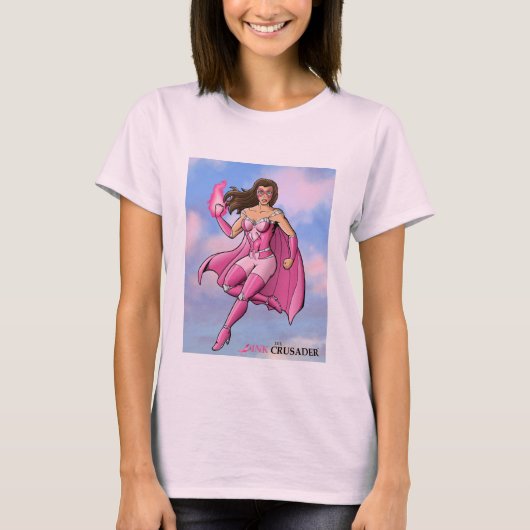 Roze Crusader T shirt Design 6 (Voorkant)
