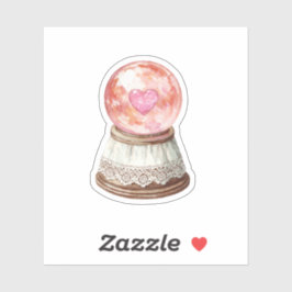 Roze Crystal Ball Sticker
