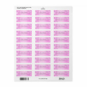 Roze Crystal Sneeuwvlok Kerst Adresetiketten Etiket (Full Sheet)