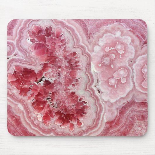 Roze Crystals Geode Muismat (Voorkant)
