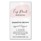 Roze Cup handgemaakt Magnetisch Visitekaartje (Voorkant Verticaal)