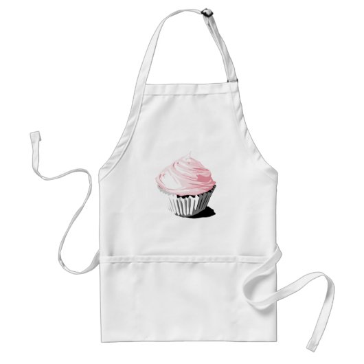 Roze cupcake apron standaard schort (Voorkant)