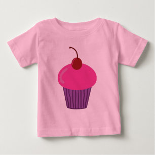 Roze Cupcake Baby T-shirt