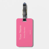 roze cupcake bagagelabel (Achterkant verticaal)