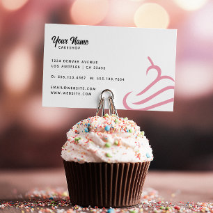 Roze Cupcake Bakkerij Banketbakker Visitekaartje