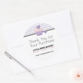 Roze Cupcake Bakkerij Ronde Sticker (Envelop)