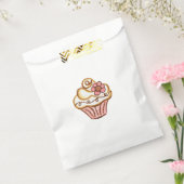 Roze Cupcake Bakkerij Verjaardagsfeestje Favor Bag Bedankzakje (Gezegeld)