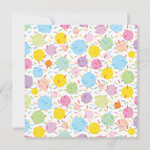 Roze Cupcake Birthday Party Invitation Kaart (Achterkant)