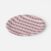 Roze Cupcake Bow Sprinkles Weddenschap Vrijgezelle Papieren Bordje (Gekanteld)