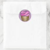 Roze cupcake Cupcakes Cake Dessert Foodie Stickers (Tas)