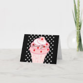 Roze Cupcake dankt u Kaarten (Voorkant)