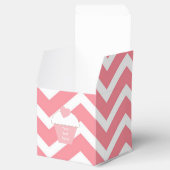 Roze cupcake en Chevron Bedankdoosjes (Geopend)