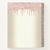 Roze Cupcake Glitter Druppels Bakkerij Banketbakke Notitieboek (Achterkant)