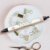 Roze Cupcake Glitter Druppels Bakkerij Banketbakke Zwarte Inkt Pen