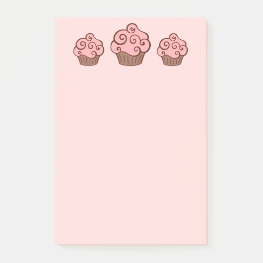 Roze cupcake Kitchen School Post schrijft over Gif Post-it® Notes (Voorkant)