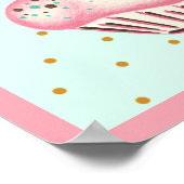 Roze Cupcake Kunst Poster Print (Hoek)
