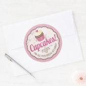  roze cupcake label bakkerij bakken (Envelop)