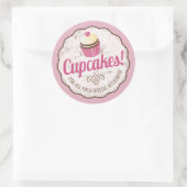  roze cupcake label bakkerij bakken (Tas)