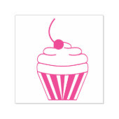 ROZE CUPCAKE met kersje erop Zelfinktende Stempel (Design)