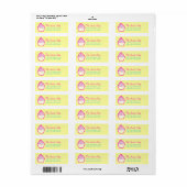 Roze Cupcake met Sprinkles Retouradres Labels (Full Sheet)