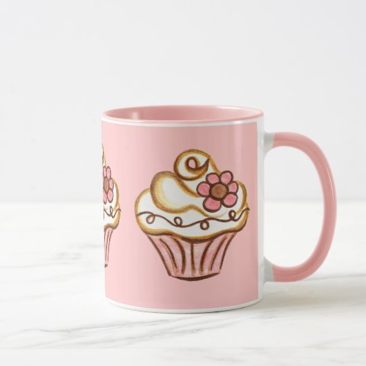 Roze Cupcake Mok (Rechts)