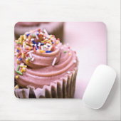 Roze cupcake mousepad muismat (Met muis)