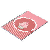 Roze cupcake-ontwerp notitieboek (Linkerzijde)