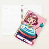 Roze cupcake Planner met diameter (Display)
