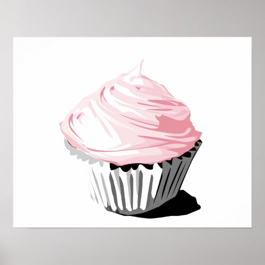 Roze cupcake poster (Voorkant)