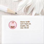 Roze Cupcake retour adres label (Insitu)
