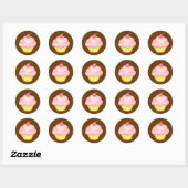Roze Cupcake Sticker (Vel)