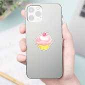 Roze cupcake-Sticker Sticker (Telefoon)
