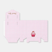 Roze cupcake Tent Favor Box Bedankdoosjes (Uitgevouwen)