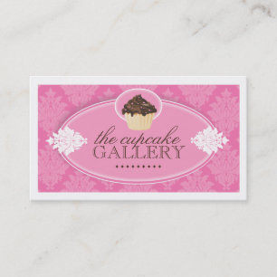 Roze Cupcake Visitekaartje