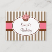  roze cupcake Visitekaartje (Voorkant)