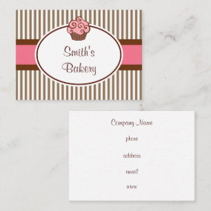  roze cupcake Visitekaartje